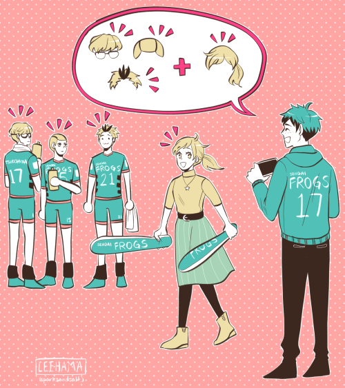 I like to think that Yachi, as a fellow blonde, is an honorary member of the Sendai Frogs (even thou