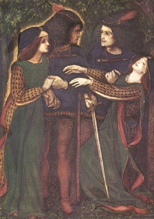 “How They Met Themselves” by Dante Gabriel Rosetti