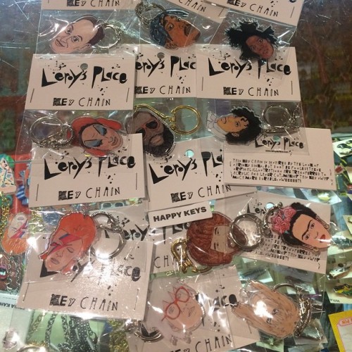 Just received a re-stock of Leroy’s place keychains!!! #biggie #tupac #divine #bowie #warhol #