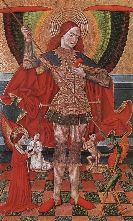 centuriespast: ABADIA, Juan de laThe Archangel Michaelc. 1490Wood, 127 x 78 cmMuseu Nacional d'Art d