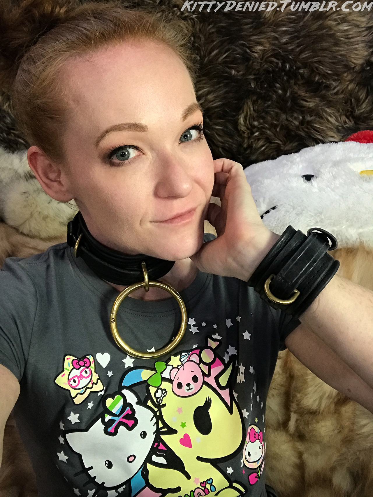 kittydenied:  Just sharing some of the various pics I’ve sent Sir over the last