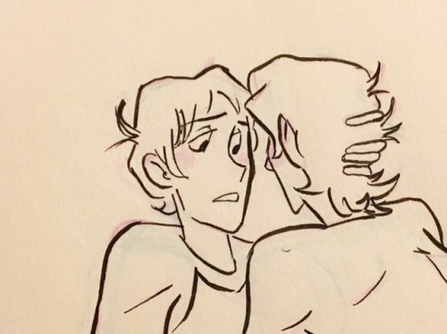 bootifulfriends: Wanted to do the “accidental falls on top of crush” scenario with klance. Honestly there’s no doubt about it. I’m klance trash.