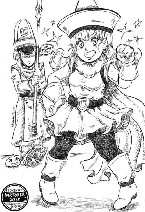 zabka-zee: Inktober 2018, Day 8 ✒ Alena &amp; Kiryl (Dragon Quest IV)  I love them so much.