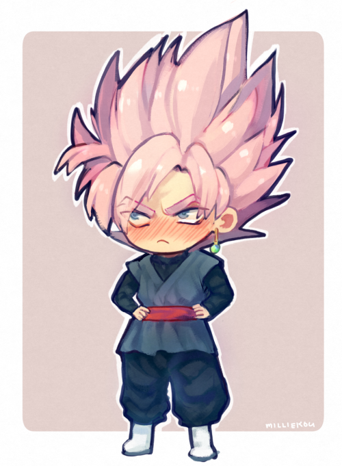 Commission 1 of 2 for Narnia : A chibi illustration of Goku Black (Rose)       &n