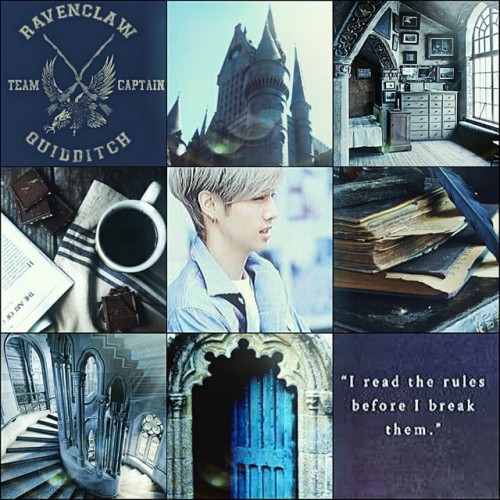 GOT7 Hogwarts Moodboard AU Introductory Post Mark Tuan : Ravenclaw Sixth Year | 10 ½&quot