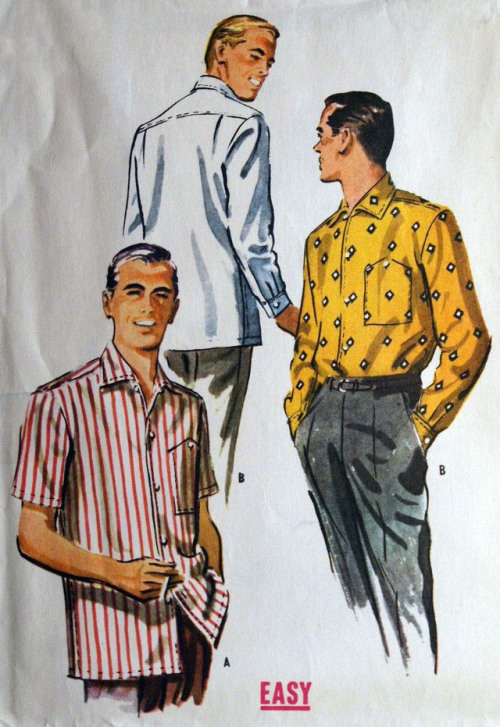 These are are classified as ‘Easy’ - their shirt pattern is simple, too! Interesting pocket that but