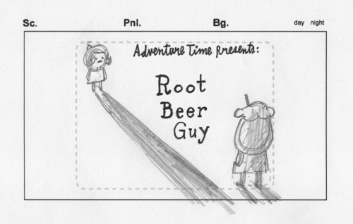 Porn Pics Root Beer Guy title card concepts by storyboard