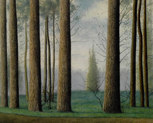 barcarole:Bomen, Léon Spilliaert, 1946.