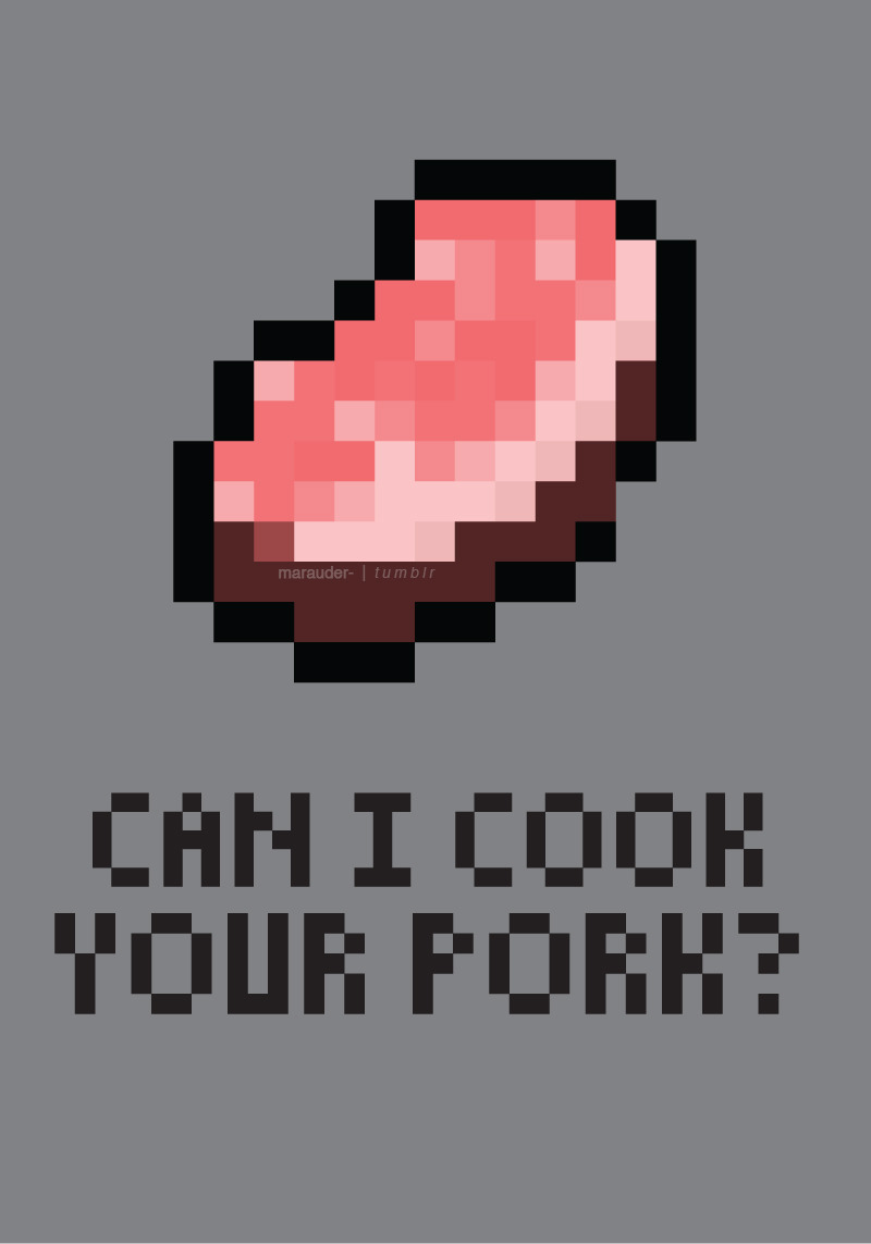 tairupanda:  gameranx:  Minecraft Valentine’s Day Card created by Marissa  for