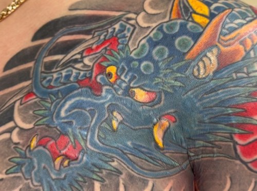 龍 肩額長袖 Dragon long sleeve finished! #dragon #龍 #tegaki #手描き #traditionaltattoo #tebori #traditionalj