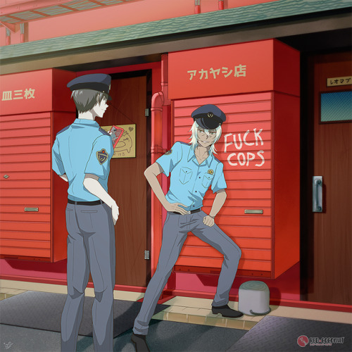 “has someone drawn the sarazanmai cops like this yet?”i just did~ :)