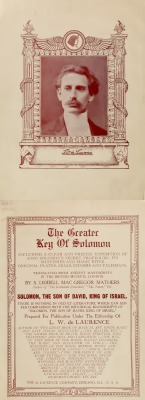 theallseeingcat:  Scans of Samuel Liddell MacGregor Mathers’s “The Greater Key Of Solomon: Including A Clear And Precise Exposition Of King Solomon’s Secret Procedure, Its Mysteries And Magic Rites” published in 1914 and edited by L. W. de Laurence.