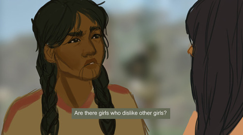 iidrils:iidrils:*Iskwewak sâkihakan: “Women lover”/”Woman who loves women”Storm-woman is a lesbian :