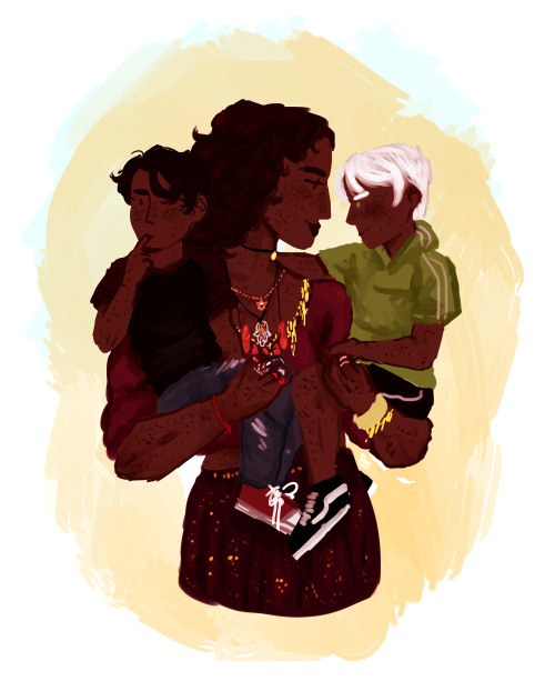 bikenesmith:magnus fam generations of carrying kiddos (+ a cat)commission me