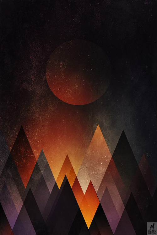 Warm Mountain Nights&hellip;the urge to create a warm feeling artwork as winter is coming took o