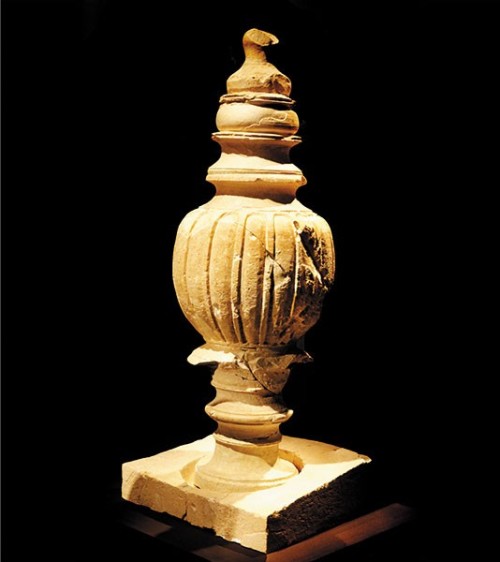 classicalmonuments:   Herod’s mausoleum   Herodium, Israel ~0 CE 25 m. in height  Herod’s mausoleum was in the shape of a tower rising to a height of 25 m. It consisted of a podium, a square story, a circular story, and a roof. Each story contained