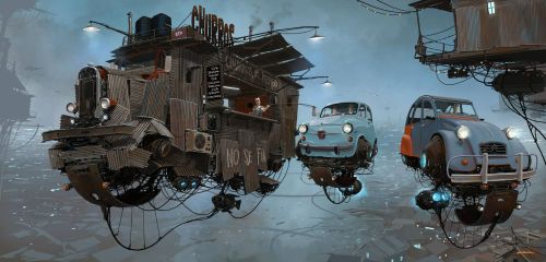 scifiarchive:  Retrofuturistic vehicles by Alejandro “Burda” Burdisio 
