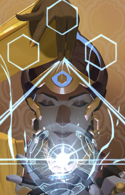 Illustrations I did for Symmetra novel.playoverwatch.com/en-us/media/stories/stone-by-stone/