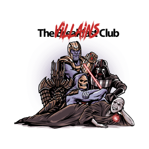 The Villains Club - Created by Juliano CaetanoAvailable for sale as a t-shirt at the artist’s 