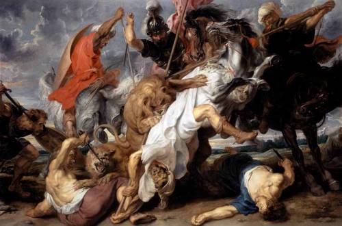 Lion Hunt, Peter Paul Rubens, 1621, oil on canvas