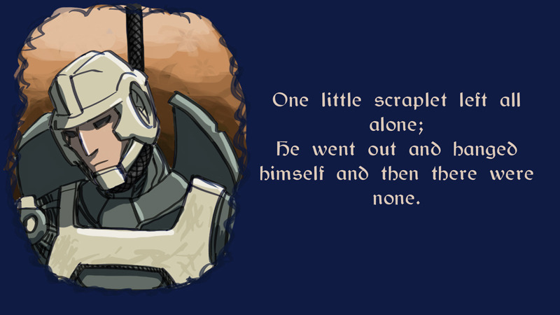 mz-15:  derpscream:  thepopetti:  Ten little scraplets. Poem is from Agatha Christies