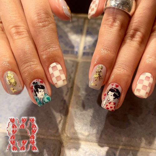 Japanese style nail arts！Produced by @nailsalonavarice_harajuku Call us for appointments!!(+81)3-643