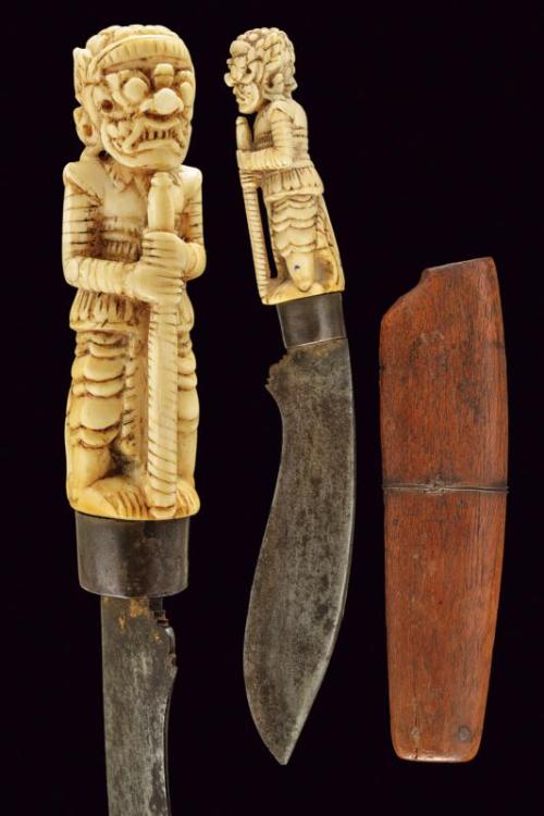 Indonesian knife with carved ivory handle, 19th century.from Czerny’s International Auction Ho