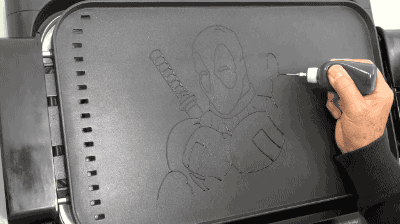 gifsboom:  Video: Deadpool Pancake Art 