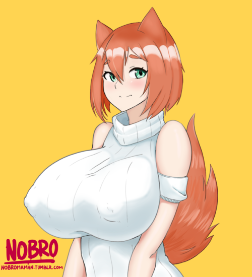 My Busty Inugirl Lilly from my Manga is getting ready for the cold season.If you like follow me on T