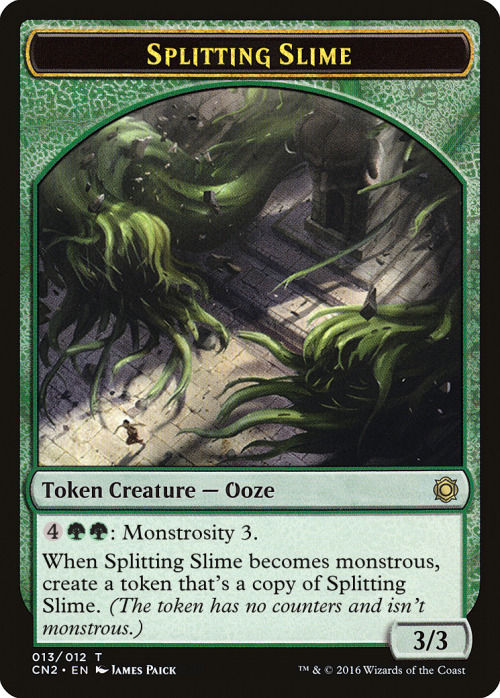 A somewhat missing Splitting Slime token from Conspiracy 2 - Take the Crown.