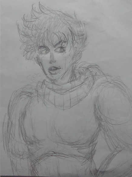 Joseph Joestar in the cold drawn from pure uncut memory I got interested in drawing