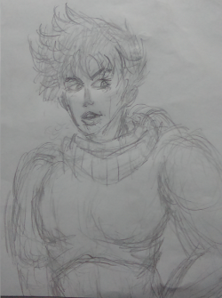 Joseph Joestar in the cold drawn from pure