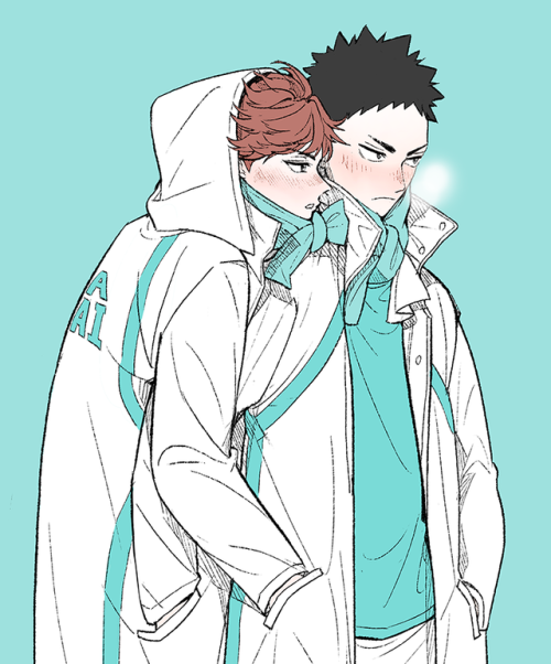 chocolateandstrawberries: Oikawa&amp;Iwaizumi by DHDHDH Permission to upload was given by the ar