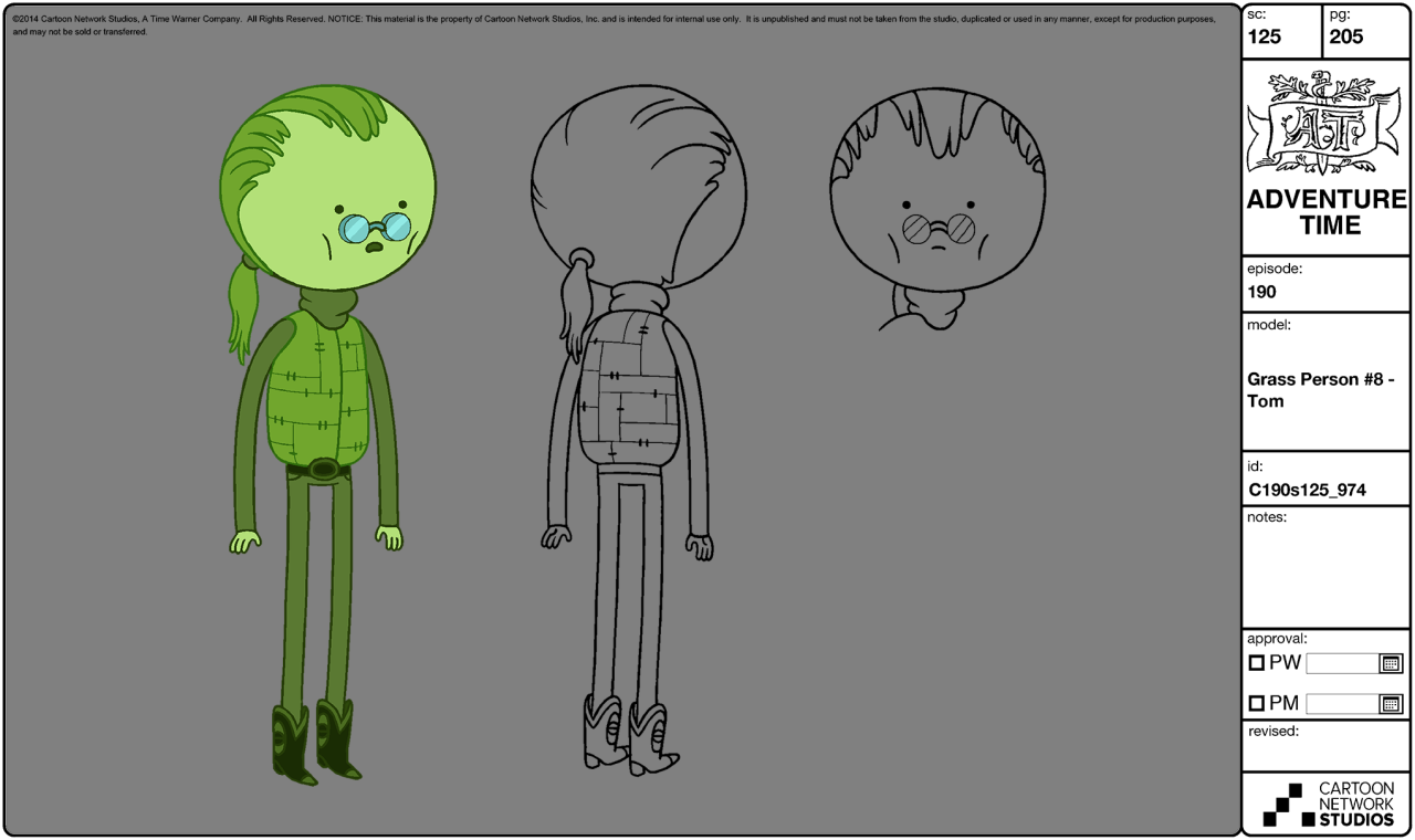 selected model sheets from The Diarylead character &amp; prop designer - Matt