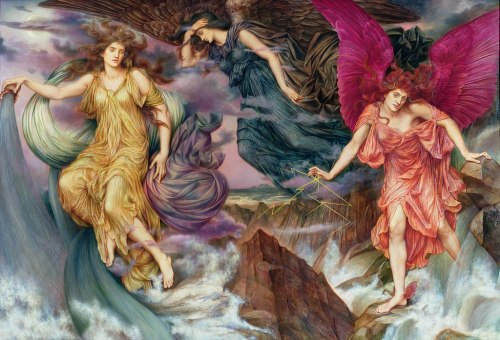'The Storm Spirits' (circa 1900) By Evelyn De Morgan (1855-1919).