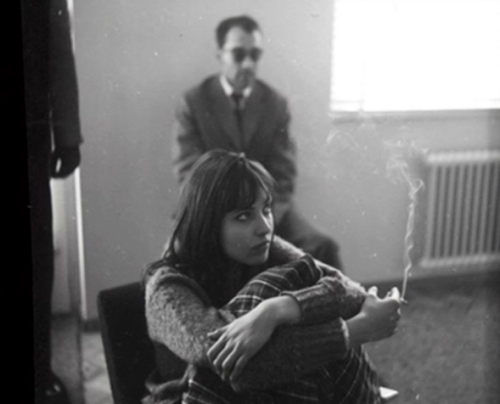 Porn Pics yidan:  Anna Karina and Godard on the set