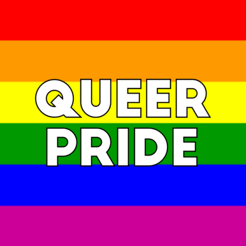 genderqueerpositivity:(Image description: four images with a rainbow flag background and text on top