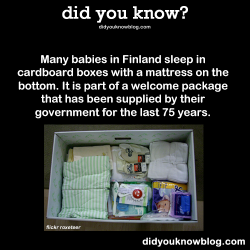 did-you-kno:  Many babies in Finland sleep