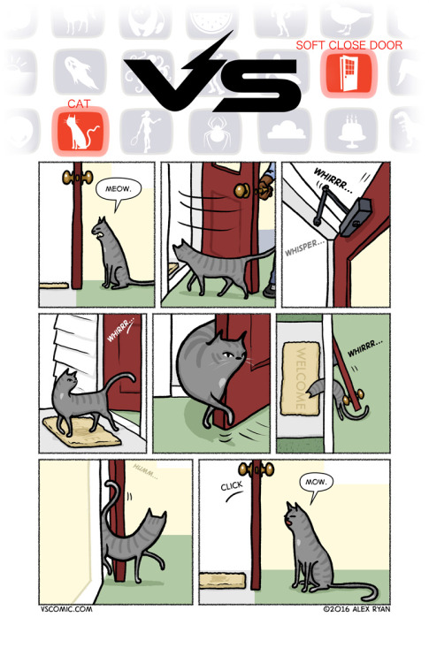 &ldquo;cat vs soft close door&rdquo; on /r/webcomics http://ift.tt/1XkZyrK