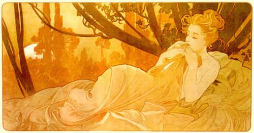 artist-mucha:Dusk, 1899, Alphonse Mucha