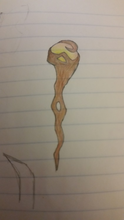 I found an old drawing of Yellow’s staff from my Pokespe Dragon Slayer AU while cleaning my ro