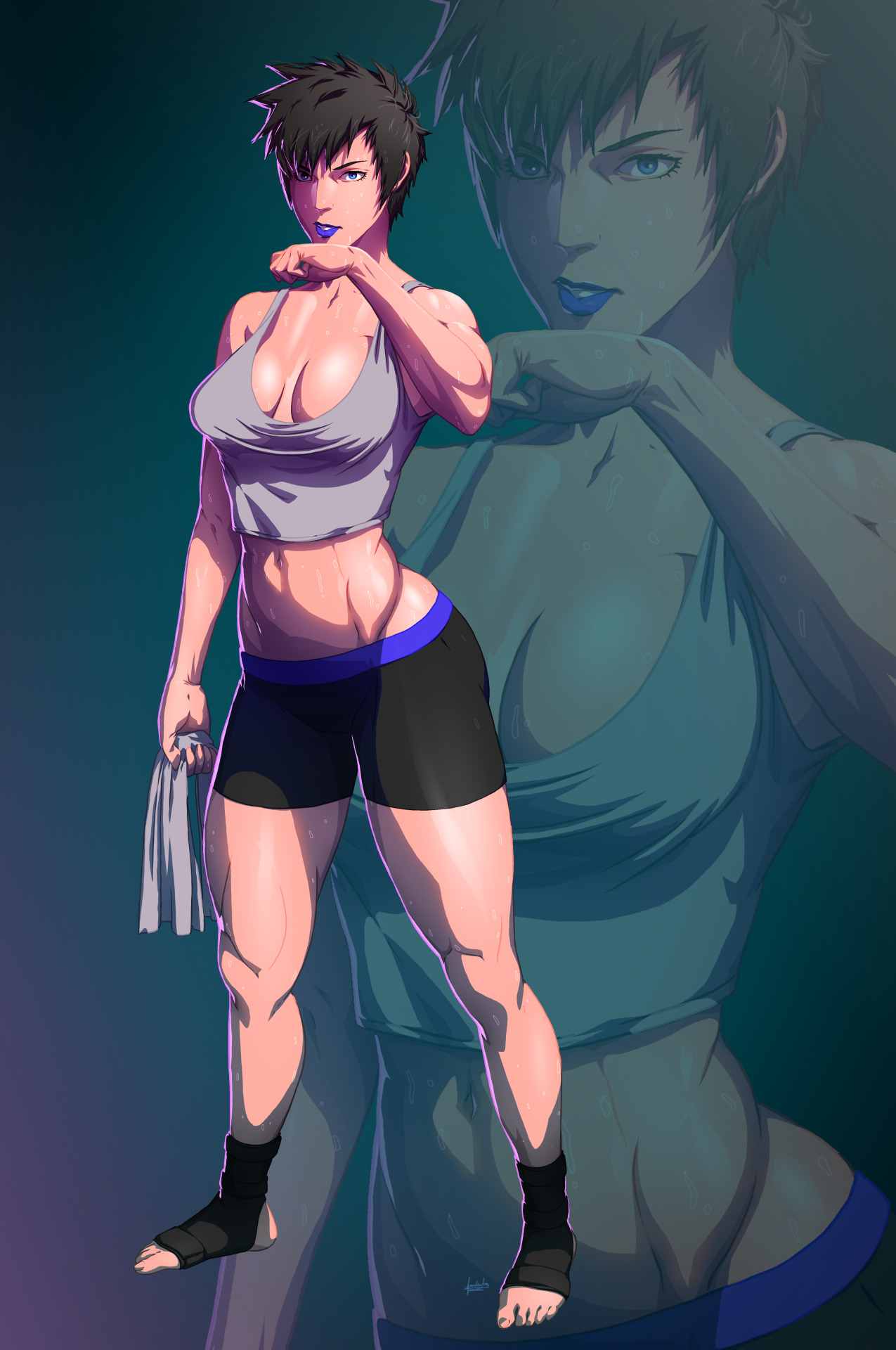 musclegirlart:  Tracy by   fradarlin  