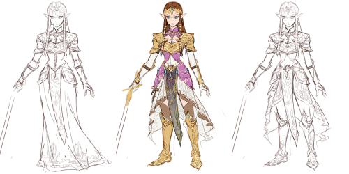 alderion-al:  I was thinking about drawing some Zelda TP vs Zelda HW drawings but in the process of designing an armor for Zelda TP I faced one of my problems…I can’t choose the best one and I’m not good at armors! Therefore I decided to discard