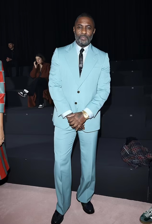 Idris Elba, Wife Sabrina Wear Complementary Outfits at Milan Gucci Show
