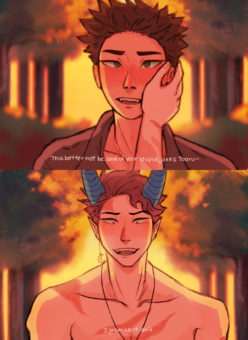 Hi I Drew This Scene From My Monster Tooru AU Cause I Was Sad :((This Has Grown To Be One Of My Favourite