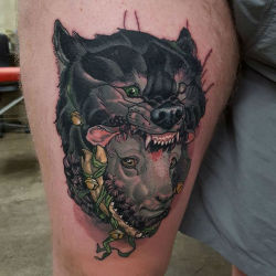 thievinggenius:  Tattoo done by Currar Whitham-Field.