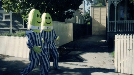 jdistilled: ruinedchildhood:  I have so many questions.  The Wiggles killed the bananas in pajamas because they’re competition, it’s a turf war. The nanners were eating into their profits, taking away their main clientele and so they had to be dealt