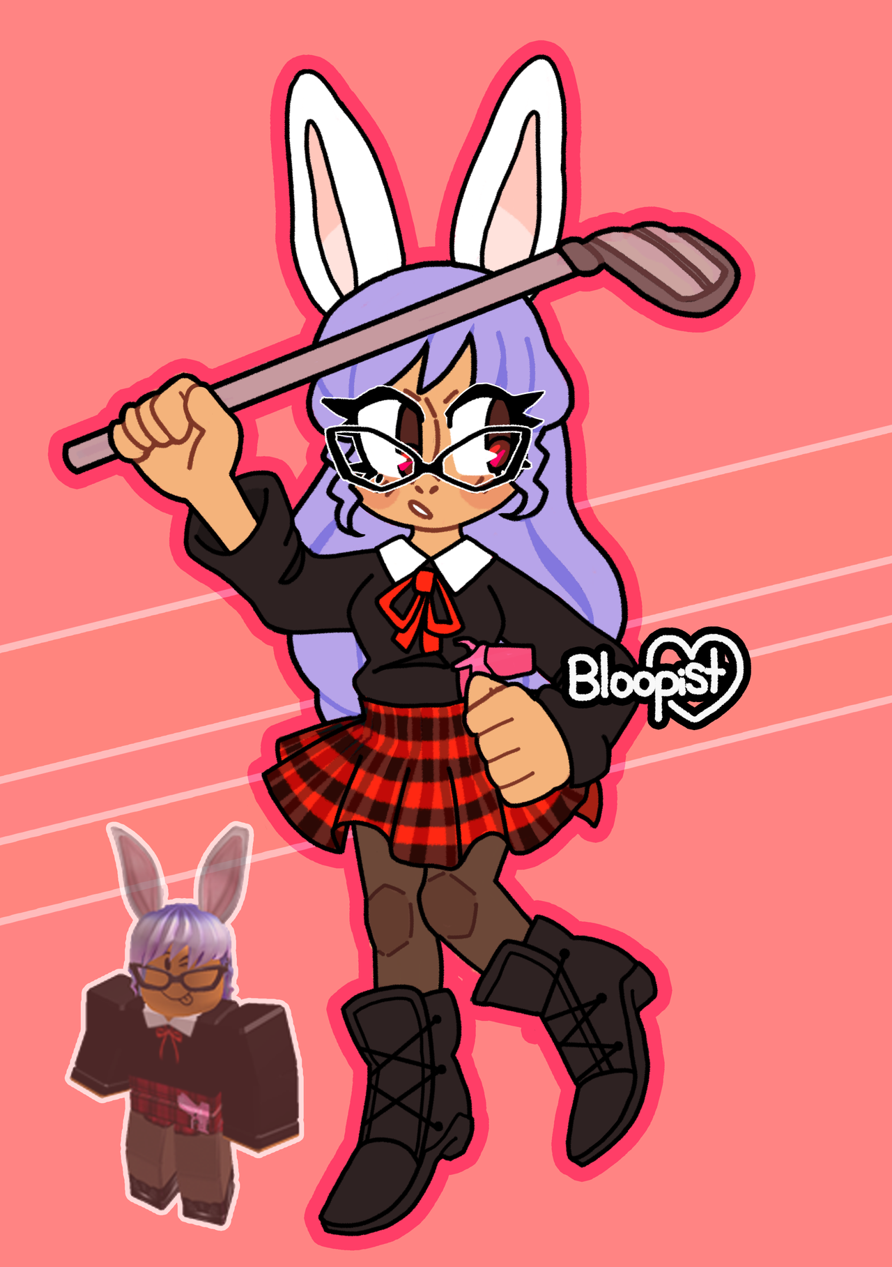 Squid Smoocher Drew My Roblox Character Golf Club Inspired By - golf game roblox