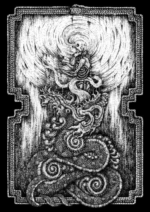nvmbskvll:Ancient Crypts (CHI) ‘Devoured by Serpents’ Cassette Illustration ©2012BN