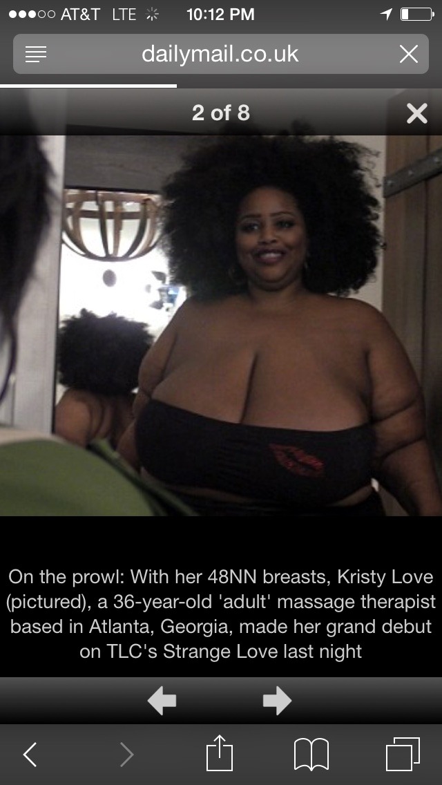 massiveebonynaturalbreasts:  Kristi loves massive bombs and curves